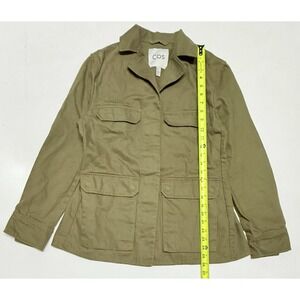 Cos Relaxed Twill Utility Jacket Olive Green‎ Women's Size 8 Pockets